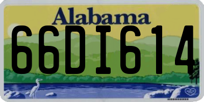 AL license plate 66DI614