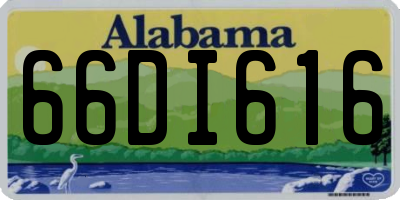 AL license plate 66DI616