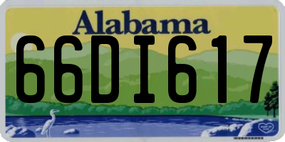 AL license plate 66DI617