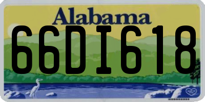 AL license plate 66DI618