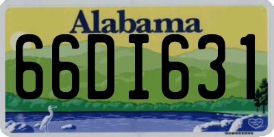 AL license plate 66DI631
