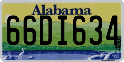 AL license plate 66DI634