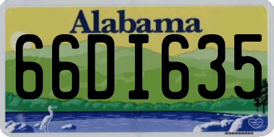 AL license plate 66DI635
