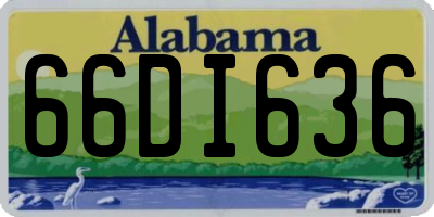 AL license plate 66DI636