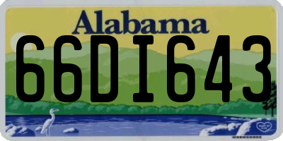 AL license plate 66DI643