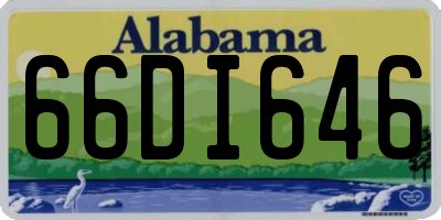 AL license plate 66DI646