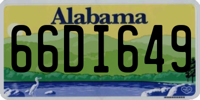 AL license plate 66DI649