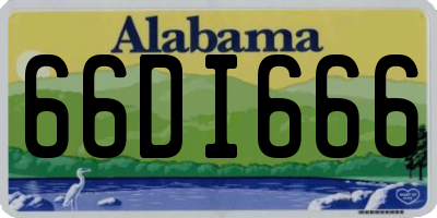 AL license plate 66DI666