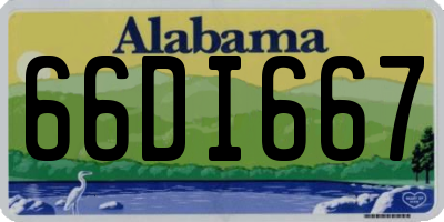 AL license plate 66DI667