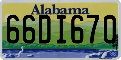 AL license plate 66DI670