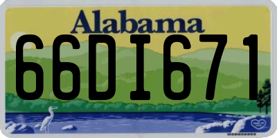 AL license plate 66DI671