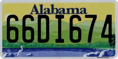 AL license plate 66DI674