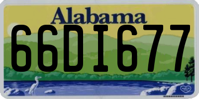 AL license plate 66DI677