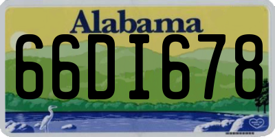 AL license plate 66DI678