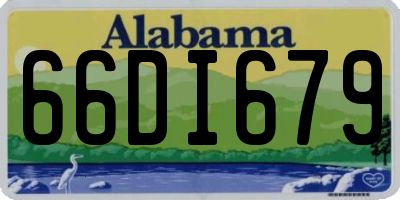 AL license plate 66DI679