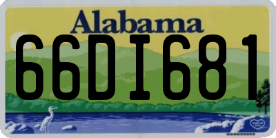 AL license plate 66DI681