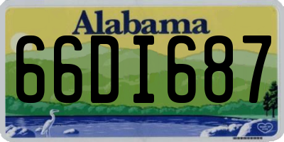 AL license plate 66DI687
