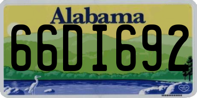 AL license plate 66DI692