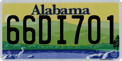 AL license plate 66DI701
