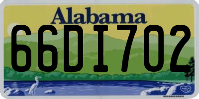 AL license plate 66DI702