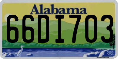 AL license plate 66DI703