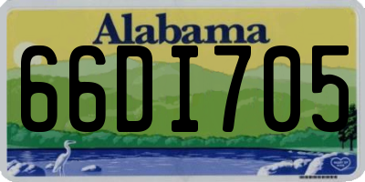 AL license plate 66DI705