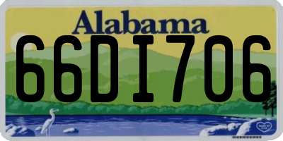 AL license plate 66DI706