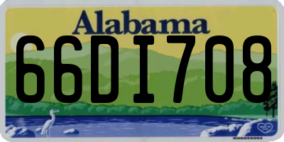 AL license plate 66DI708