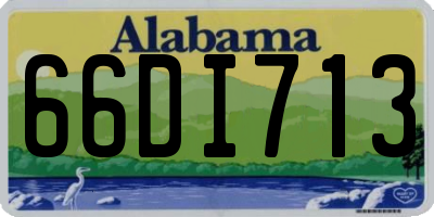AL license plate 66DI713