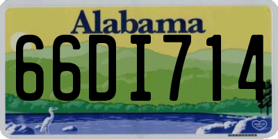 AL license plate 66DI714