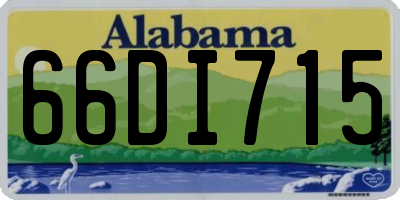AL license plate 66DI715