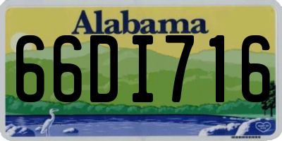AL license plate 66DI716