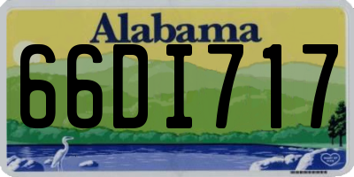 AL license plate 66DI717