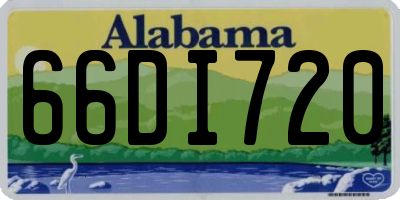 AL license plate 66DI720