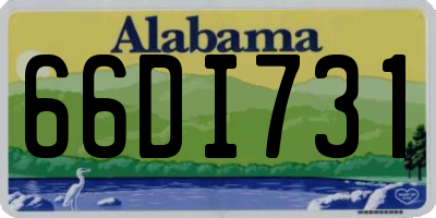 AL license plate 66DI731