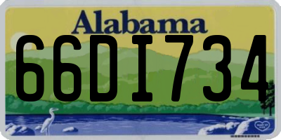 AL license plate 66DI734