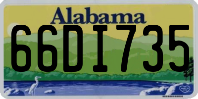 AL license plate 66DI735