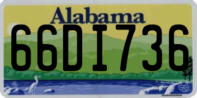 AL license plate 66DI736