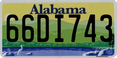 AL license plate 66DI743