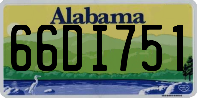 AL license plate 66DI751