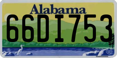 AL license plate 66DI753