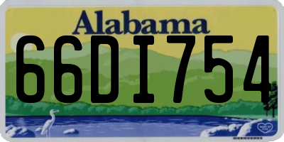 AL license plate 66DI754