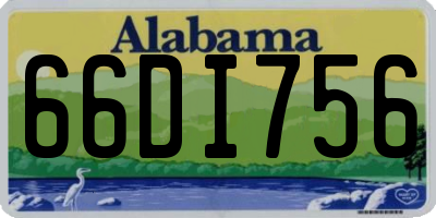 AL license plate 66DI756