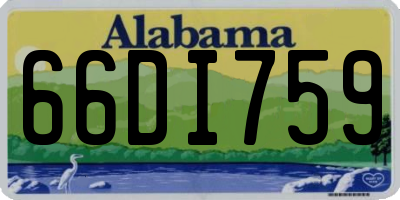 AL license plate 66DI759