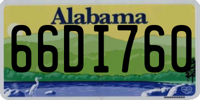 AL license plate 66DI760