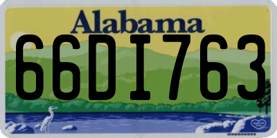 AL license plate 66DI763