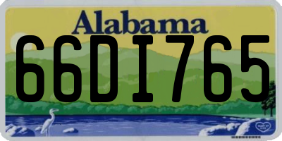 AL license plate 66DI765