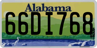AL license plate 66DI768