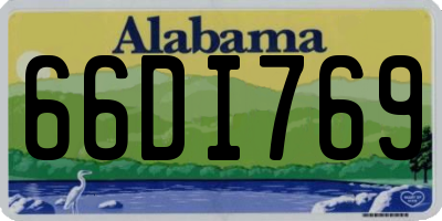 AL license plate 66DI769