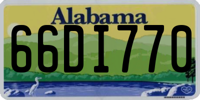 AL license plate 66DI770